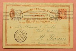 Dr Who 1906 Denmark Reply Postal Card Copenhagen To Danish West Indies 118541