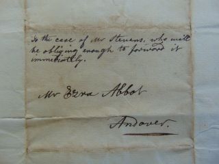 C.  1795 Stampless Folded Letter About A Trip By Ship From Salem To Boston