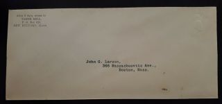 Rare United States Commercial Cover With Pre - Printed Embossed Albino 2c Stamp