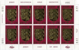 2000 - Jersey - £10 Stamp Sheetlet Of Ten,  Umm