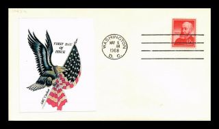 Dr Jim Stamps Us Sticker Cachet Benjamin Harrison First Day Cover Scott 1045a