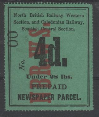 North British Railway & Caledonian Scottish Central Section 4d Black On Green