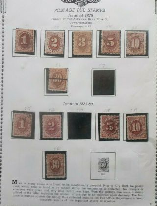 Buffalo Stamps,  Scott J1//j87 Postage Due Lot On Album Pages,  Huge Cv