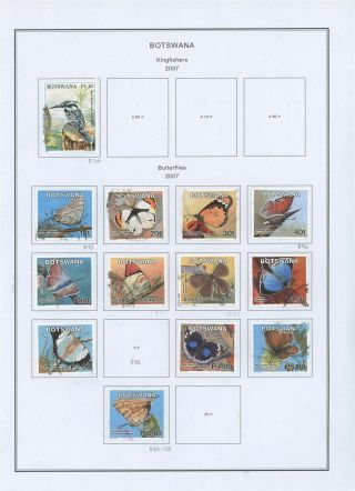 Botswana Album Page Lot 39 - See Scan - $$$