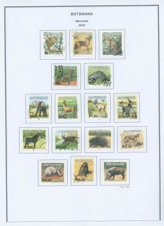 Botswana Album Page Lot 38 - See Scan - $$$
