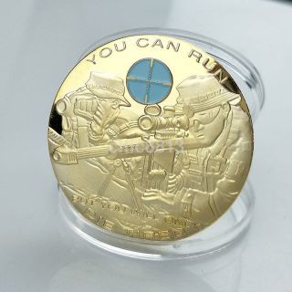 Creative You Can Run But You Will Only Die Tired Soldier Commemorative Coin Us