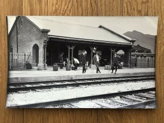 China Old Photo Railway Station Train German Men