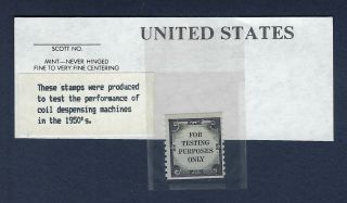 Us Single Test Stamp From 1950 