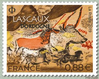 France 2019 Lascaux Cavern Prehistoric Painting Art Horse Bull Licorne 1v Mnh