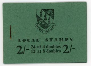 Gb 1959 Scarce Herm Island 2/ - Stamp Booklet,  Staple Left,  Very Fine
