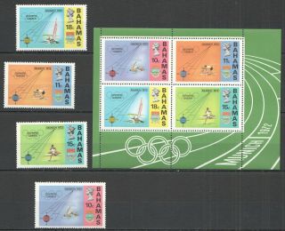 O1157 1972 Bahamas Olympic Games Munich 72 340 - 43 Michel 10,  5 Euro Set,  Kb Mnh