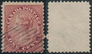 Canada 1859,  Qv 1c Value,  Rose,  Stamp,  See.  B836