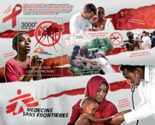 Central Africa - Doctors Without Borders - Stamp Souvenir Sheet 3h - 228