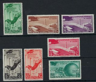 Italy Colonies 1934 Football World Cup Set Of 12 Hinged
