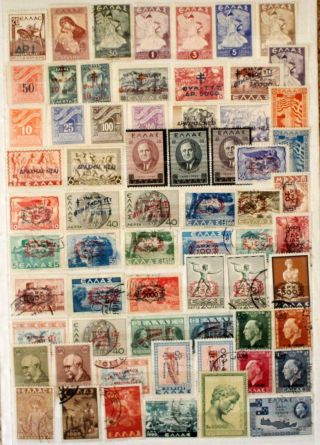 Greece: 65 Stamps,  Mixed Mint/used,  1943 - 50 (gre 16)