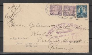 Usa 1928 Zeppelin Flight Cover To Germany
