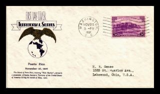 Dr Jim Stamps Us Puerto Rico Territory Scott 801 Second Day Cover