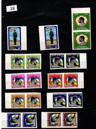 == 2x Central African Rep - Mnh - Imperf - Famous People