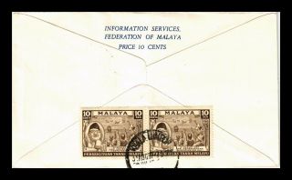DR JIM STAMPS INDEPENDENCE ATTAINMENT FDC COMBO MALAYA AIRMAIL COVER 2