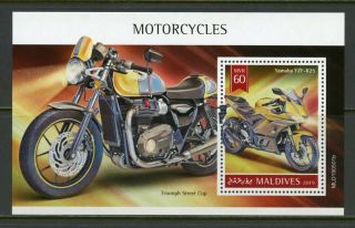 Maldives 2019 Motorcycles Souvenir Sheet Nh