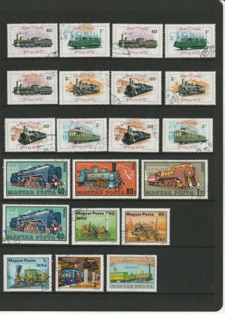Trains Locomotives Rail Transport Thematic Stamps 3 SCANS (2205) 2
