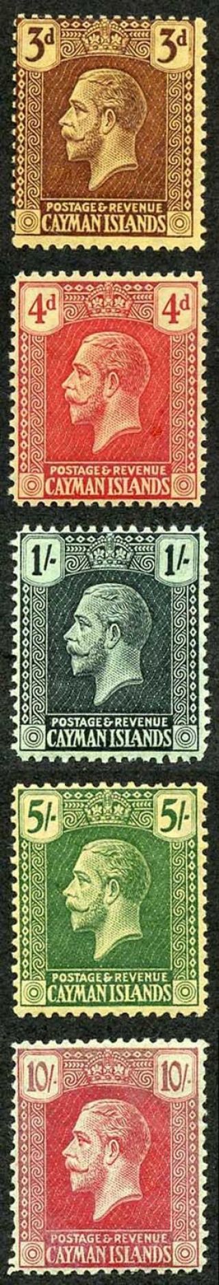 Cayman Is Sg60/67 1921 Set Of 5 Fresh M/mint