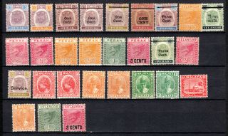 Malaya Malaysia Selangor Perak 1891 - 1938 Selection Of Mh Stamps M/m