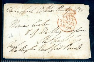 Duke Of Wellington 1834 Signed  Cover Faults (o254)