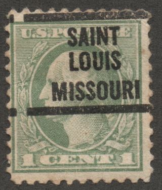 1918,  Us 1c,  George Washington,  Sc 525,  Saint Louis Precancel