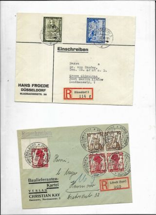 Germany Cover Duo Registered Third Reich Inc Saar Costume (r94)