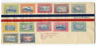 Nicaragua 1935 Airmail Franking - Registered Cover To Usa - 2 -