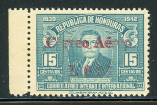 Honduras Mnh Specialized: Scott C118b 8c/15c Double Schg (1942) Cv$25,