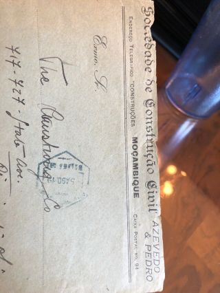 1919 Portuguese Colonial Mozambique Postal Cover To USA 3