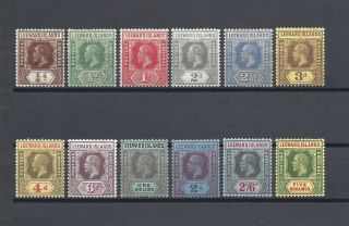 Leeward Islands 1912 - 22 Sg 46/57a Cat £115