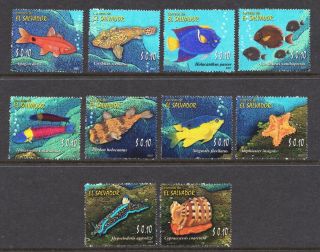 El Salvador 2007 Marine Life - Fish - Mnh Set - (116)