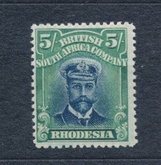 Rhodesia 1913 - 22 Five Shilling Admiral Die Ii Perf 14 Sa