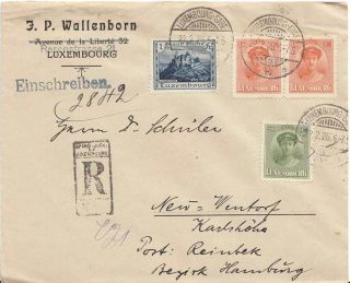 Luxembourg 15c (2) And 20c Grand Duchess Charlotte And 1f Vianden Castle 1926 Lu