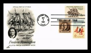 Dr Jim Stamps Us Frederic Remington Combo First Day Cover Art Craft