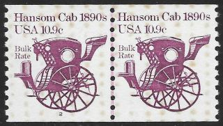 U.  S.  Scott 1904 10.  9¢ Hansom Cab Plate 2 Pair Efo Mnh Xf