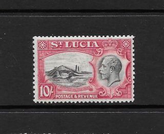 1936 King George V Sg124 10/ - Black & Red Mnh St Lucia