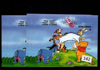 /// 10x Antigua & Barbuda - Mnh - Disney - Cartoons - Pooh - Piglet - Rabbit