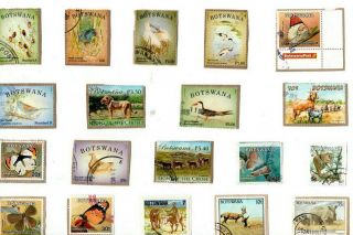 A Fresh Selection Of All Different Kiloware Stamps From Botswana