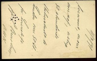 Stationery 1872 QV 1/2d lilac Postcard SLOPER ARROW cancel 2