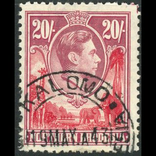Northern Rhodesia 1938 20s Carmine Red & Rose Purple.  Sg 45.  Fine.  (wb606)