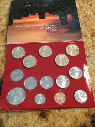 2010 D United State 14 Coin Set Unc,  In Packaging $6.  91 Face Value