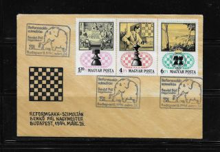 Chess Hungary Simultaneous Grandmaster Pal Benko 1994 With 1974 Stamps