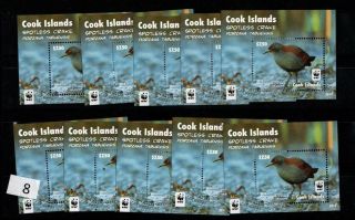 == 10x Cook Islands 2014 - Mnh - Wwf - Birds