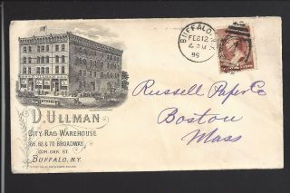 Buffalo,  York,  1886,  210,  Illust Advt Cover,  D.  Ullman,  City Rag Warehouse.