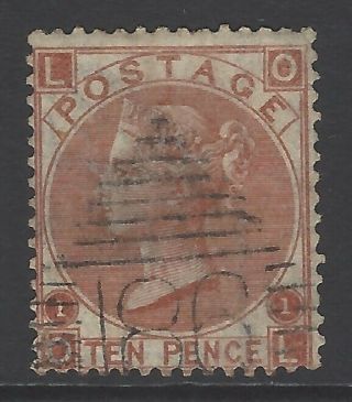 Gb 1867 10d Red - Brown Vf Sg 112 Cat £400 Ireland/irish Cancel/postmark