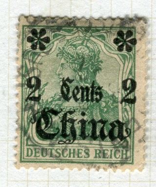 Germany; China 1900 Early Germania Surcharged Issue Fine 2c.  Value